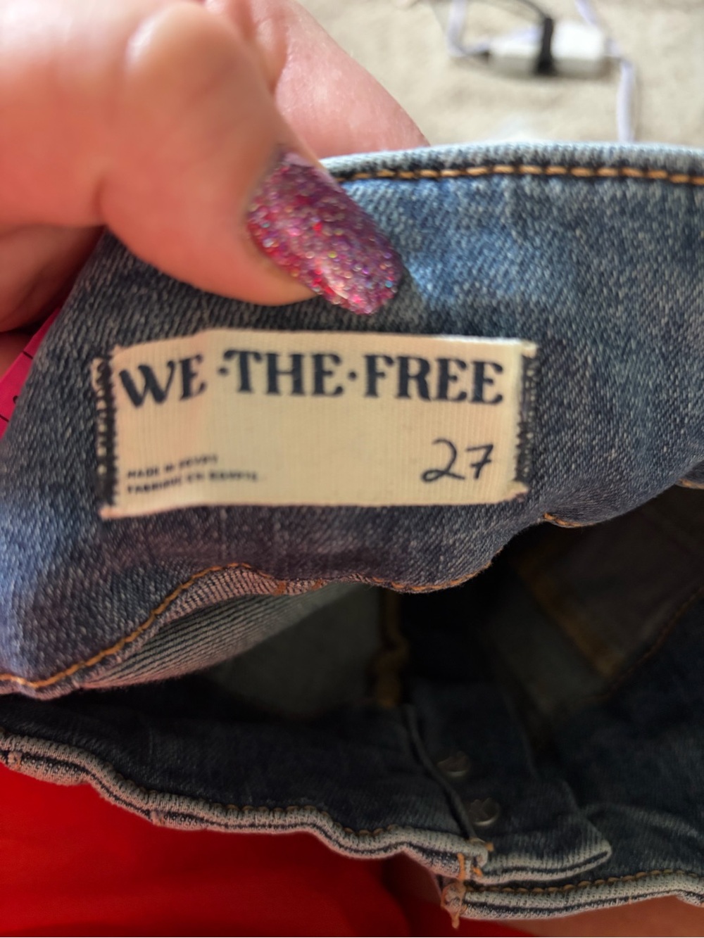 We The Free High-Waist Blue Flare Women's Jeans size 27 - Picture 8 of 8